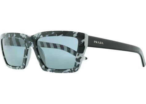 Prada Rectangle Sunglasses Black White Havana 